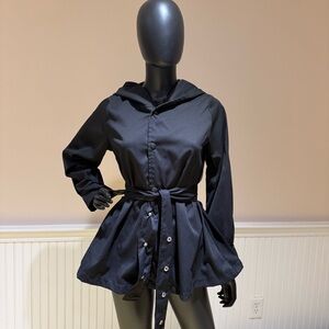 Drop Shoulder Jacket Coat Trench Cardigan Blouse Loose Slim Waist Bomber Top